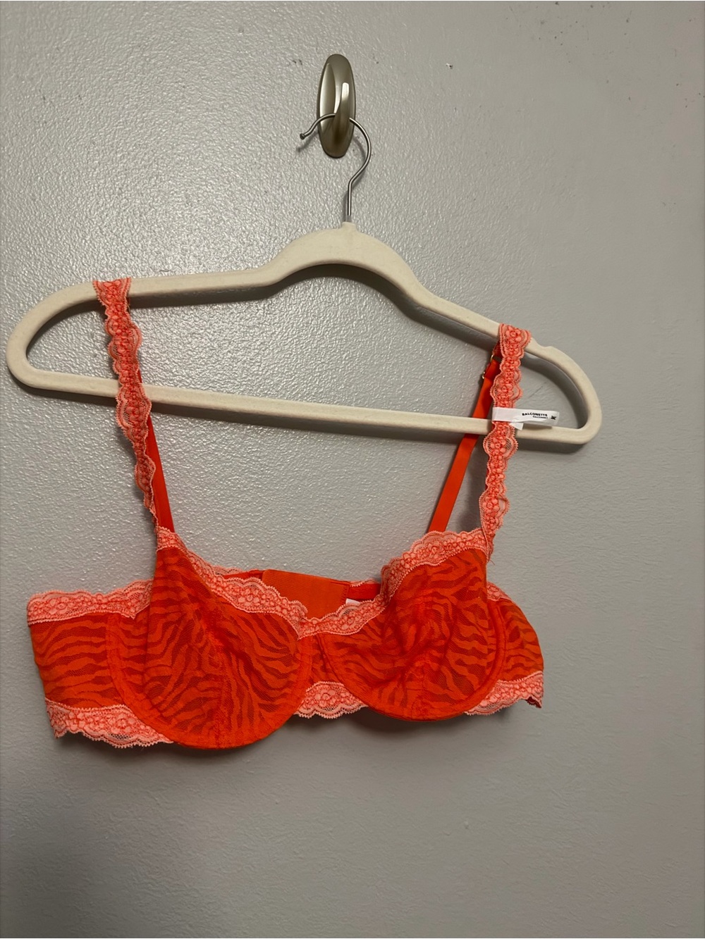 aerie Coral Lace-Trim Underwire Bra